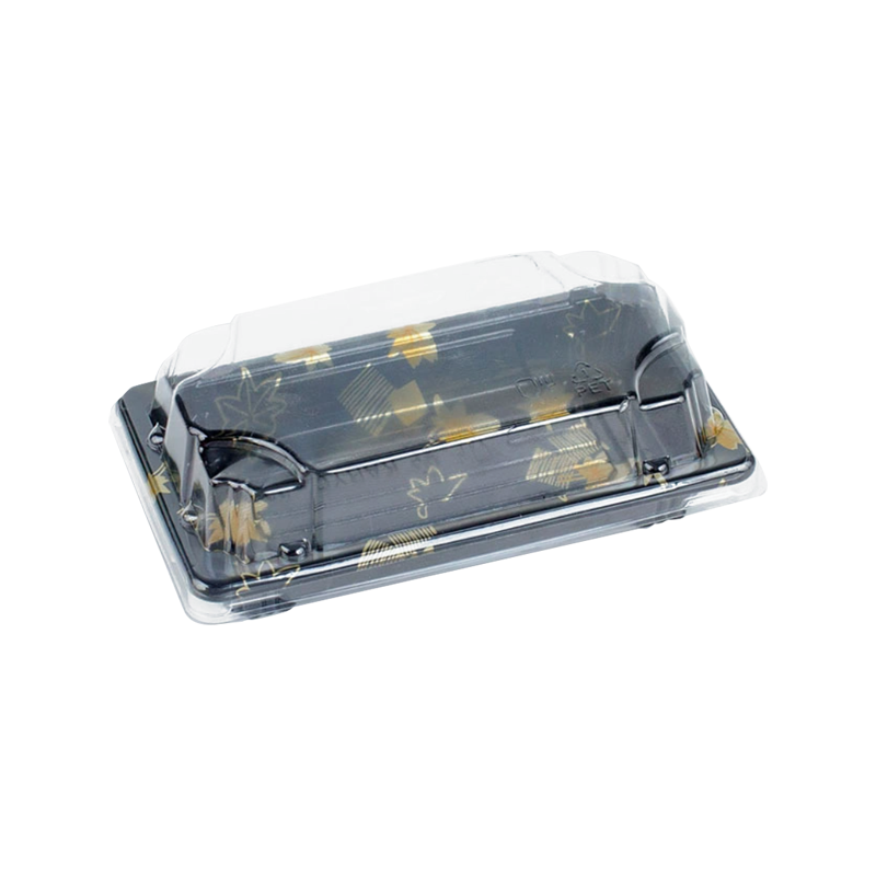 platter páirtí plaisteach dubh in-dhíghrádaithe