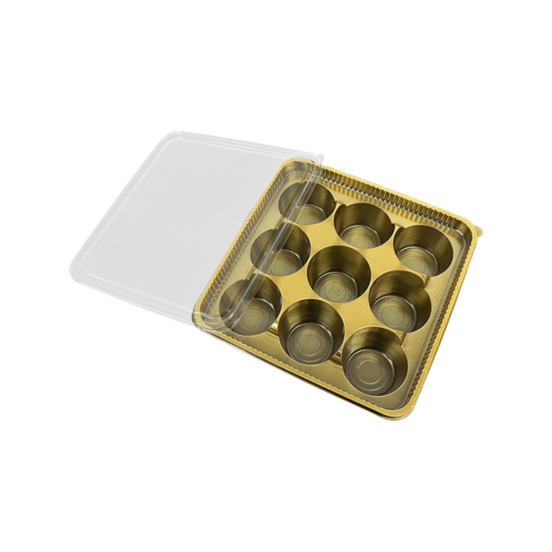 Bosca pacáistiú candy PET ciorclach 9-cuas