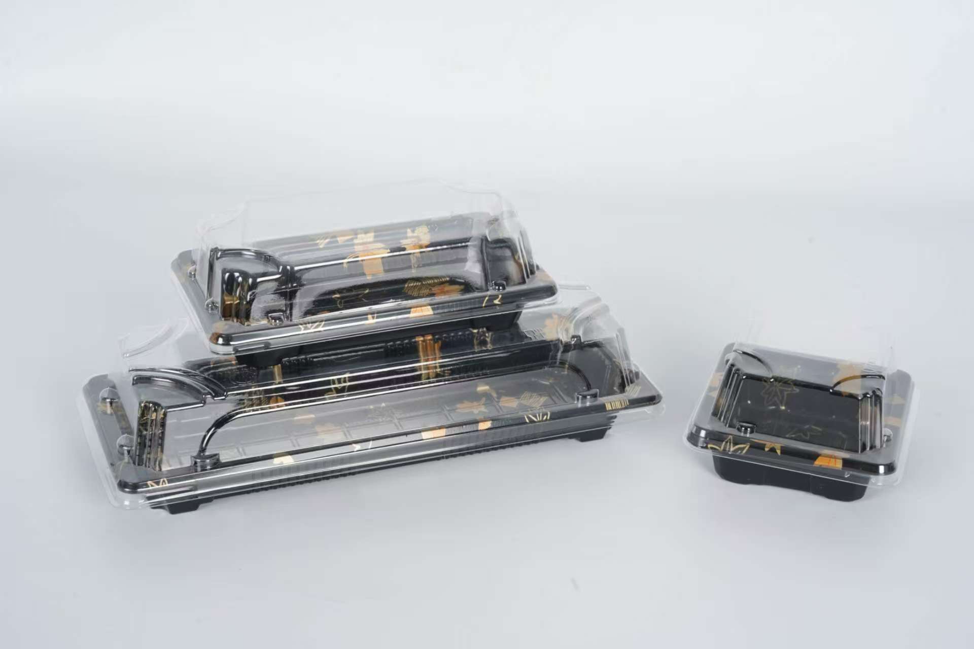 Bosca tráidire bia sushi ábhar plaisteach indiúscartha PP 